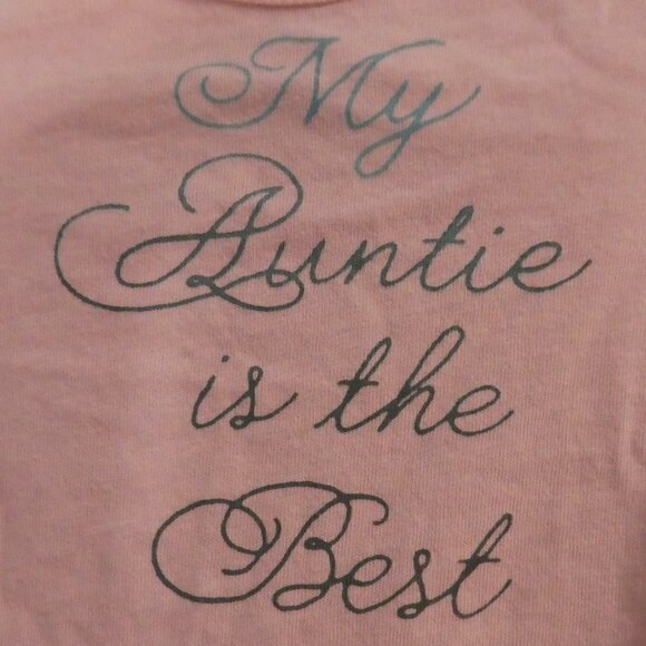 BABY GAP | 0-3 months | My Auntie Is The Best Pink Long Sleeve Bodysuit - Picture 1 of 16